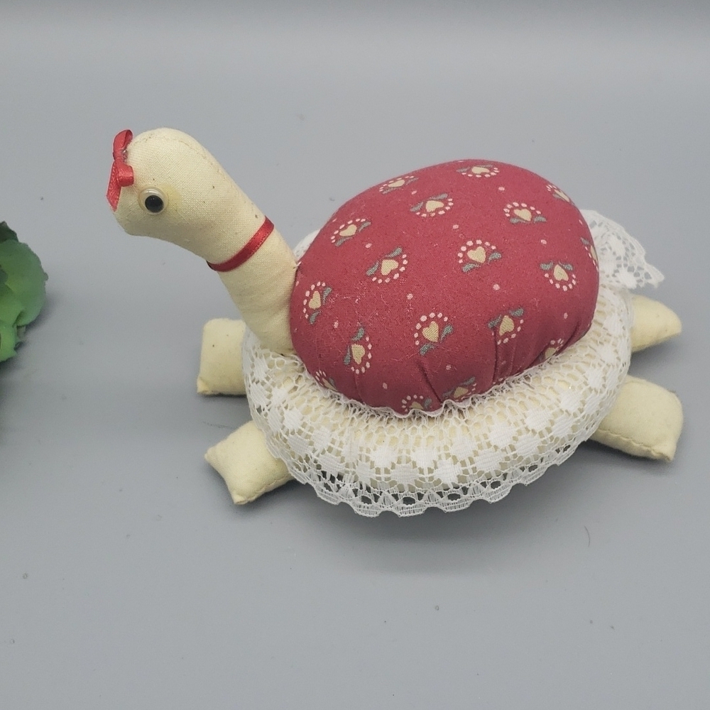 Vintage turtle pin cushion